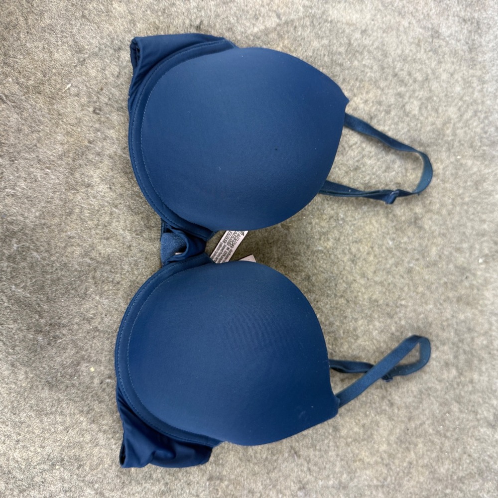 Victoria's Secret Perfect Shape Full Coverage Underwire Bra Navy Blue 32C